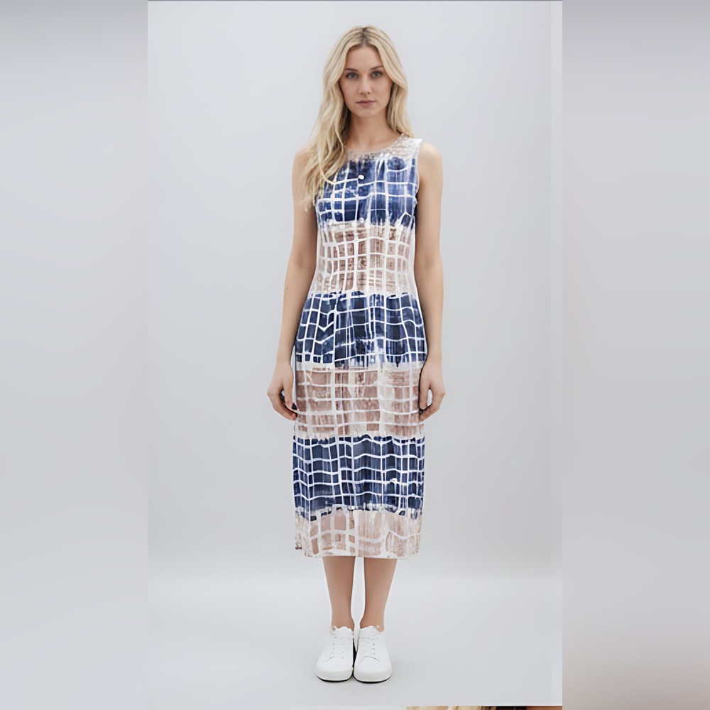 Tie Dye Split Hem Tank Dress